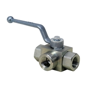 1/2" NPT Carbon Steel Body 7250 PSI 3-Way Ball Valve Wolverine by Prince Mfg. WBV3L-800
