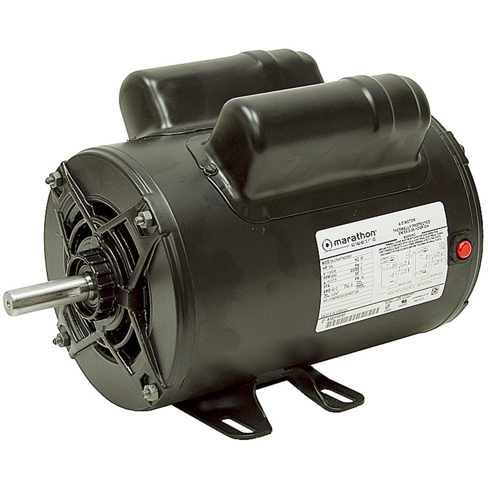 2 HP 115/230 Volt AC 3450 RPM Marathon Air Compressor ... doerr lr22132 wiring diagram 220 volt 
